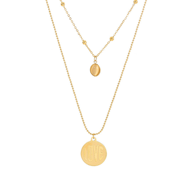 chains 316l stainless steel double letter cat's eye hair simple long titanium necklace halskette bijoux acier inoxydable femme, Silver
chains 316l stainless steel double letter cat's eye hair simple long titanium necklace halskette bijoux acier inoxydable femme, Silver