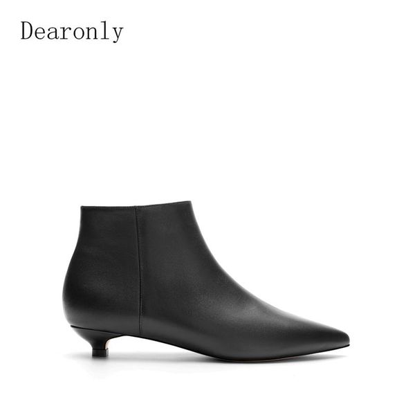 boots dearonly kitten heel low pointed toe side zipper women ankle basic shoes, Black
boots dearonly kitten heel low pointed toe side zipper women ankle basic shoes, Black