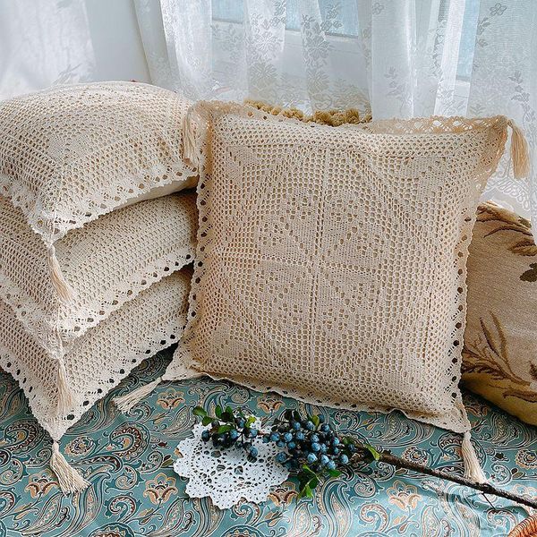 cushion/decorative pillow 1pc american style cotton crocheted pillowcase 45*45cm european pastoral sofa waist cushion cover with tassel
cushion/decorative pillow 1pc american style cotton crocheted pillowcase 45*45cm european pastoral sofa waist cushion cover with tassel