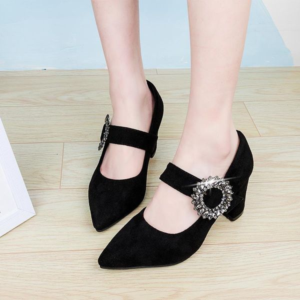 women dress shoes medium heels mary janes elegant suede pumps ankle strap ladies shoe office zapatos mujer u18-52, Black
women dress shoes medium heels mary janes elegant suede pumps ankle strap ladies shoe office zapatos mujer u18-52, Black