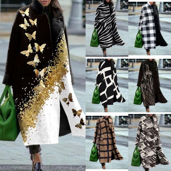 women's wool & blends warm coat autumn and winter temperament commuter fashion turn-down collar loose windbreaker jacket, Black
women's wool & blends warm coat autumn and winter temperament commuter fashion turn-down collar loose windbreaker jacket, Black