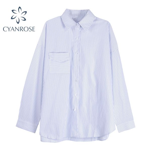spring autumn women shirts stripe long sleeve casual oversized blouses female loose bf korean style blusas pockets 210401, White
spring autumn women shirts stripe long sleeve casual oversized blouses female loose bf korean style blusas pockets 210401, White