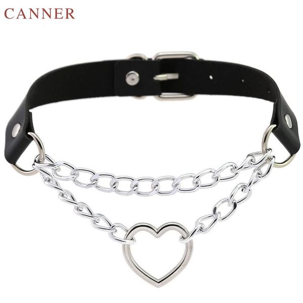 gothic black leather necklace women hollow heart choker girls collar chain punk jewelry collier femme 2021 c45 chokers, Golden;silver
gothic black leather necklace women hollow heart choker girls collar chain punk jewelry collier femme 2021 c45 chokers, Golden;silver