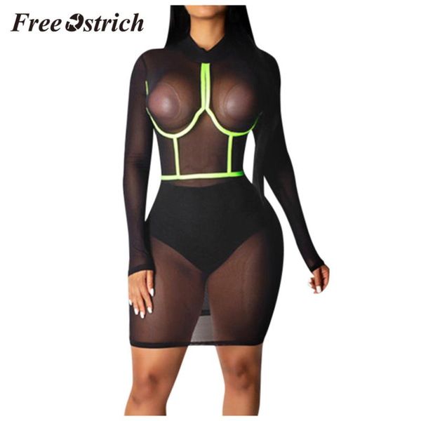 casual dresses ostrich bodycon dress women long sleeve beach perspective mesh mini summer sheath party vestido 2021, Black;gray
casual dresses ostrich bodycon dress women long sleeve beach perspective mesh mini summer sheath party vestido 2021, Black;gray
