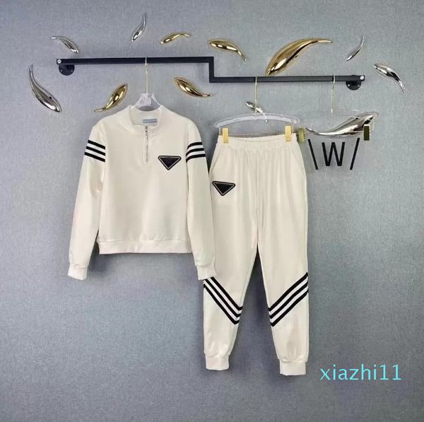 women's two piece pants casual sports suit set version slim roman cotton fabric feel comfortable light luxury tracksuits, White
women's two piece pants casual sports suit set version slim roman cotton fabric feel comfortable light luxury tracksuits, White