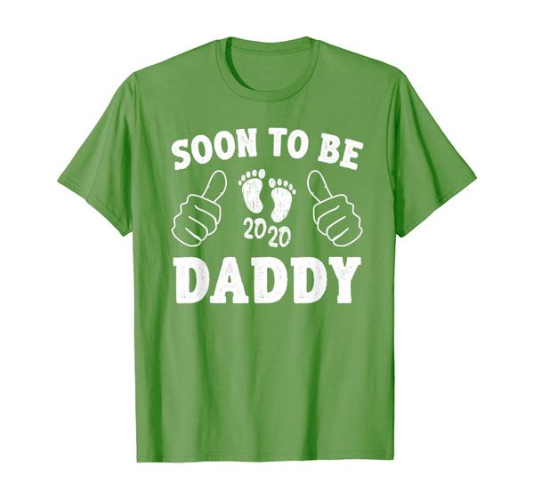 soon to be daddy 2020 pregnancy announcement gift t-shirt, White;black