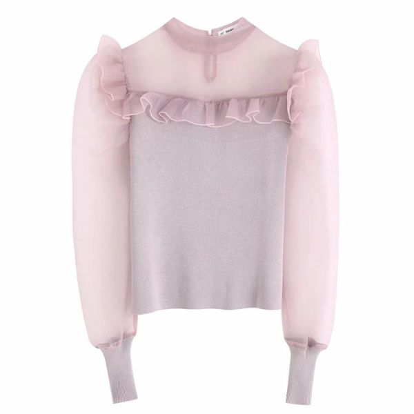 women's sweaters women elegant transparent organza patchwork knitted casual sweater ladies sweet agaric lace ruffles autumn, White;black
women's sweaters women elegant transparent organza patchwork knitted casual sweater ladies sweet agaric lace ruffles autumn, White;black