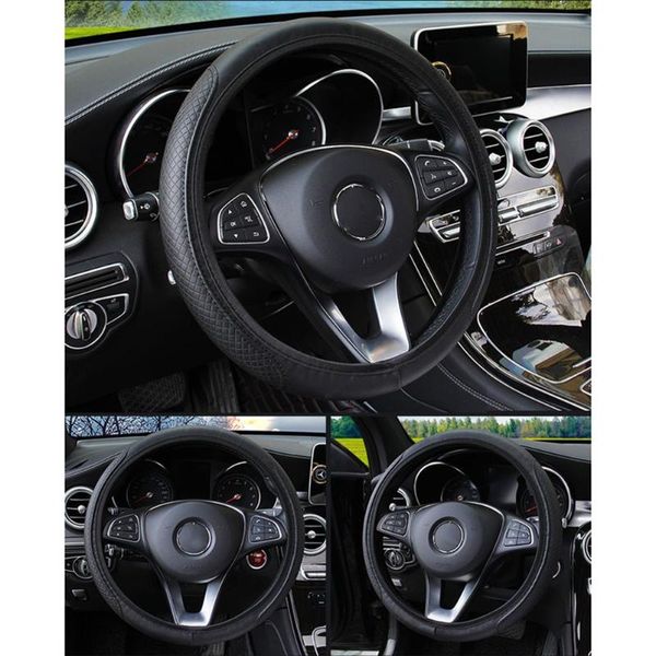 steering wheel covers 1pc 37-38cm car cover black protective carbon fiber leather car-styling decoration parts
steering wheel covers 1pc 37-38cm car cover black protective carbon fiber leather car-styling decoration parts