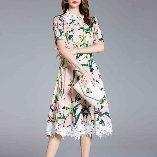 banulin summer runway elegant dress women short sleeve lace splicing lily floral print ladies vintage midi n59901 210603, Black;gray
banulin summer runway elegant dress women short sleeve lace splicing lily floral print ladies vintage midi n59901 210603, Black;gray