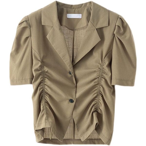women's suits & blazers casual short-sleeved small suit drawstring slim fit pleated puff sleeve short 2021 summer fashion clothing, White;black
women's suits & blazers casual short-sleeved small suit drawstring slim fit pleated puff sleeve short 2021 summer fashion clothing, White;black