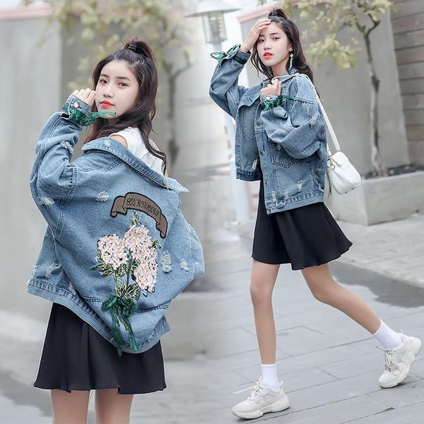 women's jackets the spring 2021 han edition web celebrity fashion ladies' heavy wind embroidery hole brief paragraph jean jacket, Black;brown
women's jackets the spring 2021 han edition web celebrity fashion ladies' heavy wind embroidery hole brief paragraph jean jacket, Black;brown