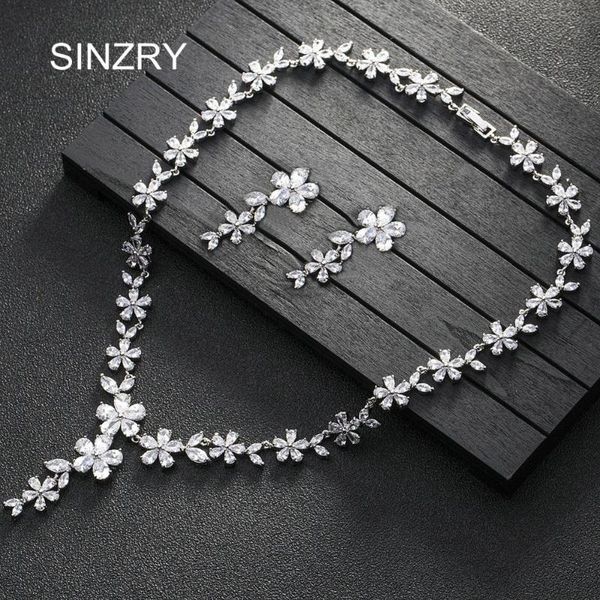 earrings & necklace sinzry design fashion luxury flower jewelry sets for wedding/evening party dress,cubic zircon jewellery, Silver
earrings & necklace sinzry design fashion luxury flower jewelry sets for wedding/evening party dress,cubic zircon jewellery, Silver