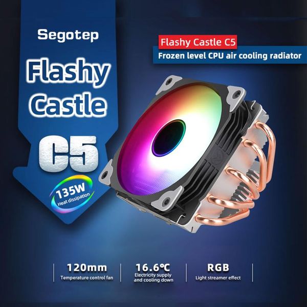 fans & coolings segotep 5 heatpipes rgb pc cpu cooler silent 120mm fan 4pin 135w for intel lga115x 1200 1366 amd am4 am3+ cooling
fans & coolings segotep 5 heatpipes rgb pc cpu cooler silent 120mm fan 4pin 135w for intel lga115x 1200 1366 amd am4 am3+ cooling