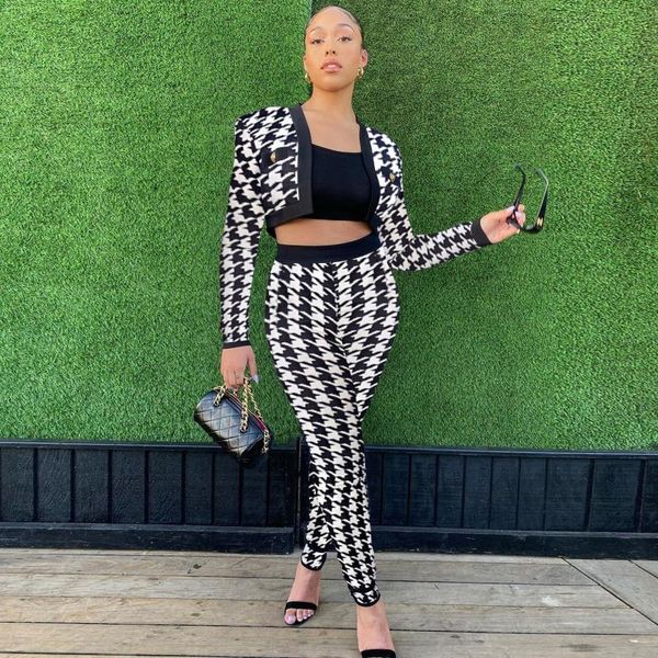 women's two piece pants autumn winter houndstooth set women fashion leopard knitted, White
women's two piece pants autumn winter houndstooth set women fashion leopard knitted, White