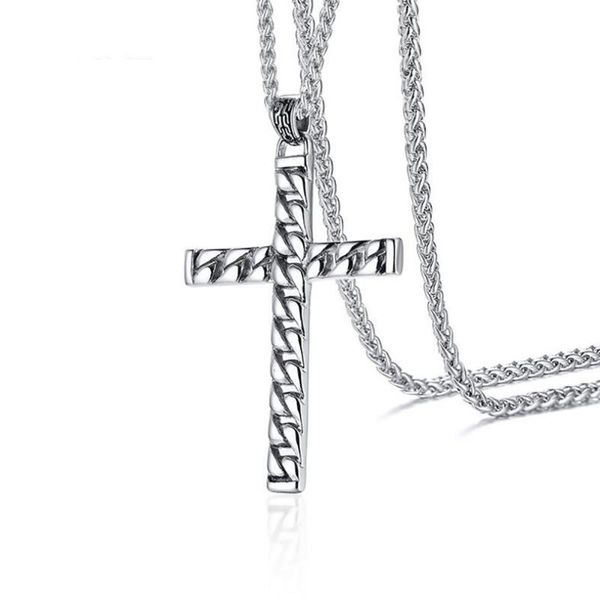 chains stainless steel vintage silver color christ cross jesus pendant necklace punk rock men's jewelry gift for him with chain
chains stainless steel vintage silver color christ cross jesus pendant necklace punk rock men's jewelry gift for him with chain