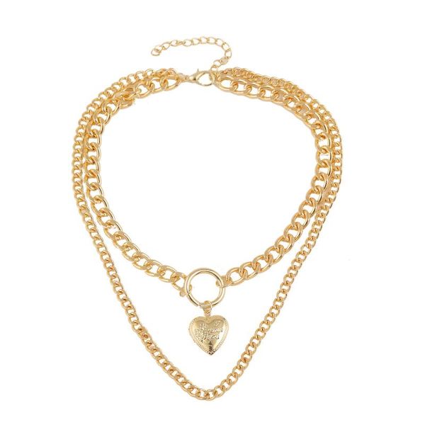 fashionable heart-shaped pendant necklace can open exaggerated personality model fashion accessories necklaces, Silver
fashionable heart-shaped pendant necklace can open exaggerated personality model fashion accessories necklaces, Silver