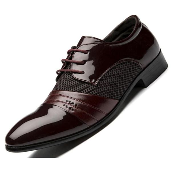 dress shoes mens fashion patent leather pointed breathable plus size 38-48 office shoe lace up male formal black brown
dress shoes mens fashion patent leather pointed breathable plus size 38-48 office shoe lace up male formal black brown