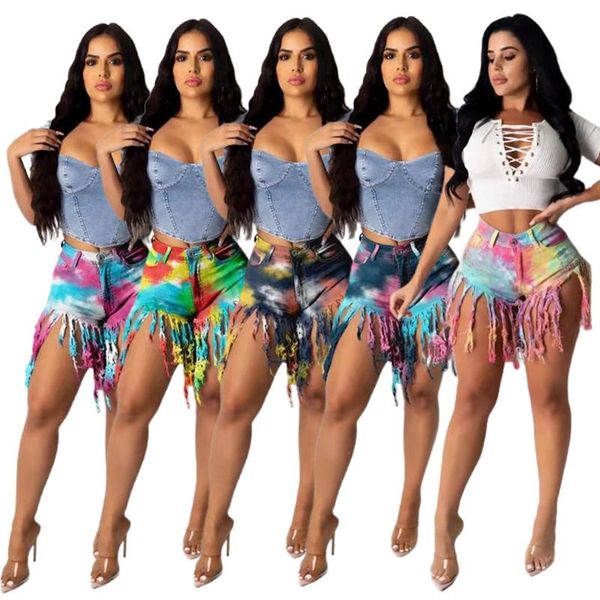 women's shorts tie dye jeans club summer tassel streetwear women clothing y2k festival outfits vintage skinny denim, White;black
women's shorts tie dye jeans club summer tassel streetwear women clothing y2k festival outfits vintage skinny denim, White;black