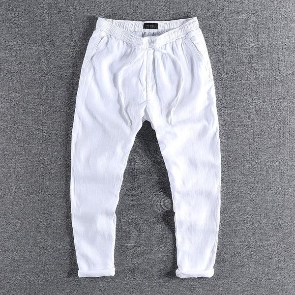 comfortable drawstring waist linen pants men's summer thin loose feet casual trend white fashion wear 62, Black
comfortable drawstring waist linen pants men's summer thin loose feet casual trend white fashion wear 62, Black