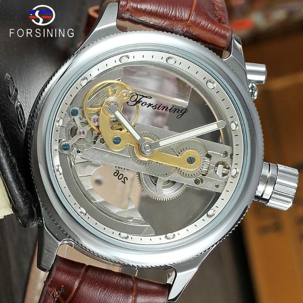 wristwatches forsining vintage golden bridge auto mechanical watch men genuine leather strap unique design mens watches top, Slivery;brown
wristwatches forsining vintage golden bridge auto mechanical watch men genuine leather strap unique design mens watches top, Slivery;brown