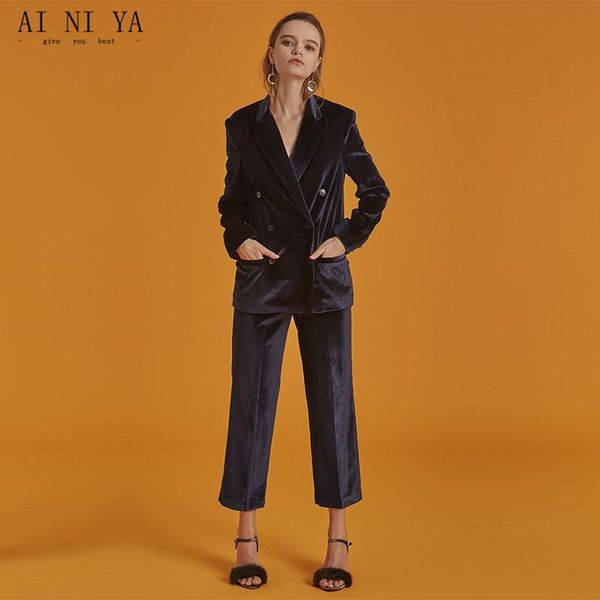 double breasted purple women business suits autumn winter fashion formal female office uniform elegant ladies pants suit women's two pi, White
double breasted purple women business suits autumn winter fashion formal female office uniform elegant ladies pants suit women's two pi, White