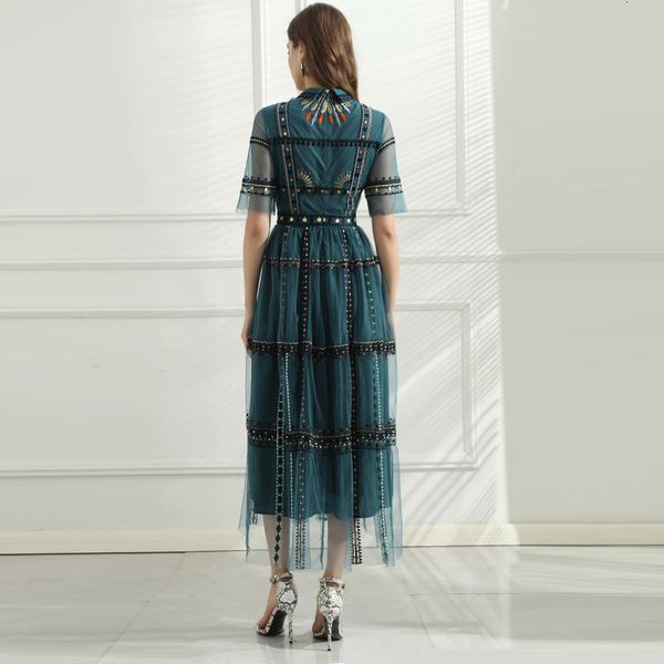 dress blue seqinyy vintage mesh summer fashion design feminine embroidered flowers to the midi elegant line, Black;gray
dress blue seqinyy vintage mesh summer fashion design feminine embroidered flowers to the midi elegant line, Black;gray