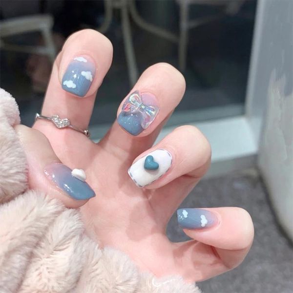 false nails liuliu 24pcs blue detachable wearable full cover nail extension tips art fingernails decoration, Red;gold
false nails liuliu 24pcs blue detachable wearable full cover nail extension tips art fingernails decoration, Red;gold