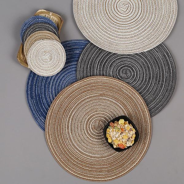 mats & pads 2 pcs round placemats woven heat resistant place non-slip kitchen table for dining living room study
mats & pads 2 pcs round placemats woven heat resistant place non-slip kitchen table for dining living room study