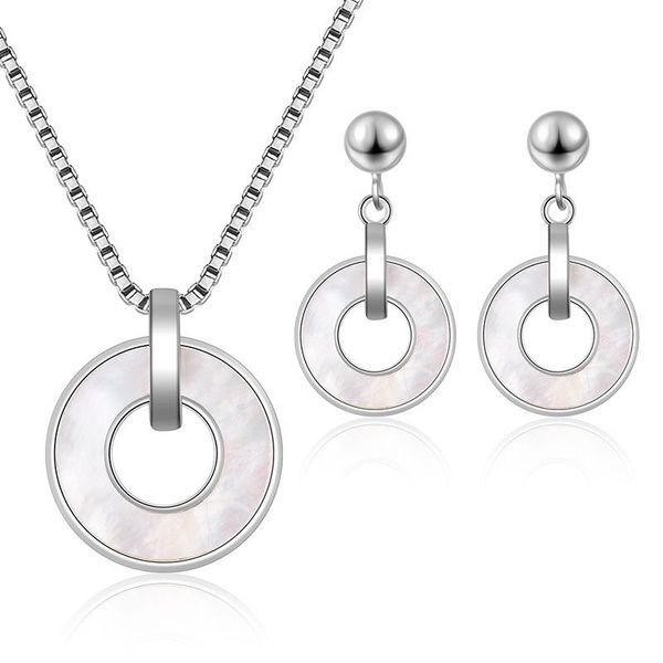 earrings & necklace dubai jewelry sets for women 2021 geometric circle shell pendant necklace&earrings set bride wedding jewellery, Silver
earrings & necklace dubai jewelry sets for women 2021 geometric circle shell pendant necklace&earrings set bride wedding jewellery, Silver