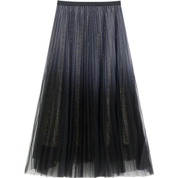 summer arrival elastic high waist slim mesh skirt all-match elegant casual women a-line pleated long 210527, Black
summer arrival elastic high waist slim mesh skirt all-match elegant casual women a-line pleated long 210527, Black