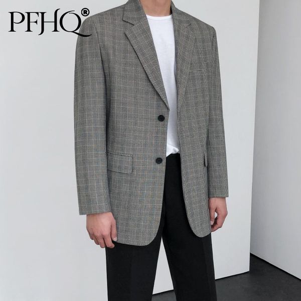 men's suits & blazers pfhq men wear loose plaid suit korean fashion handsome casual notched collar single breasted coat autumn 21d3585, White;black
men's suits & blazers pfhq men wear loose plaid suit korean fashion handsome casual notched collar single breasted coat autumn 21d3585, White;black