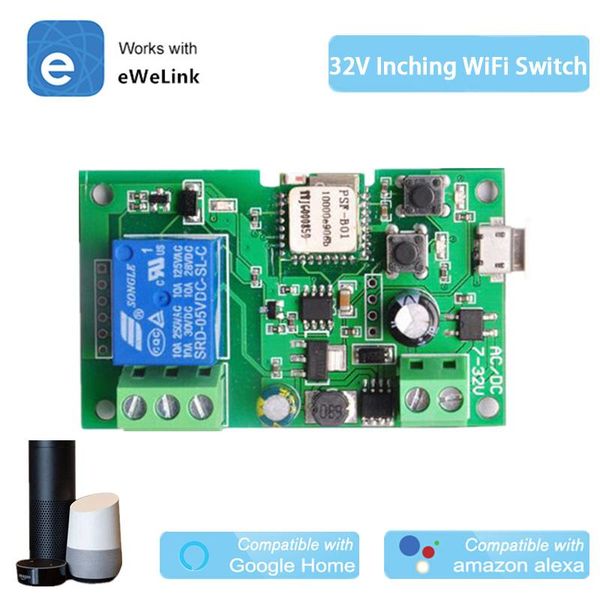 smart home control wifi momentary inching relay self-locking switch module module,work with alexa google home,dc 5-32v diy
smart home control wifi momentary inching relay self-locking switch module module,work with alexa google home,dc 5-32v diy