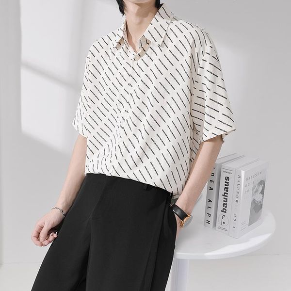 men's casual shirts 2021 summer smooth black white oversize mens short sleeve blouse wide korea style ice silk shirt fashionable, White;black
men's casual shirts 2021 summer smooth black white oversize mens short sleeve blouse wide korea style ice silk shirt fashionable, White;black