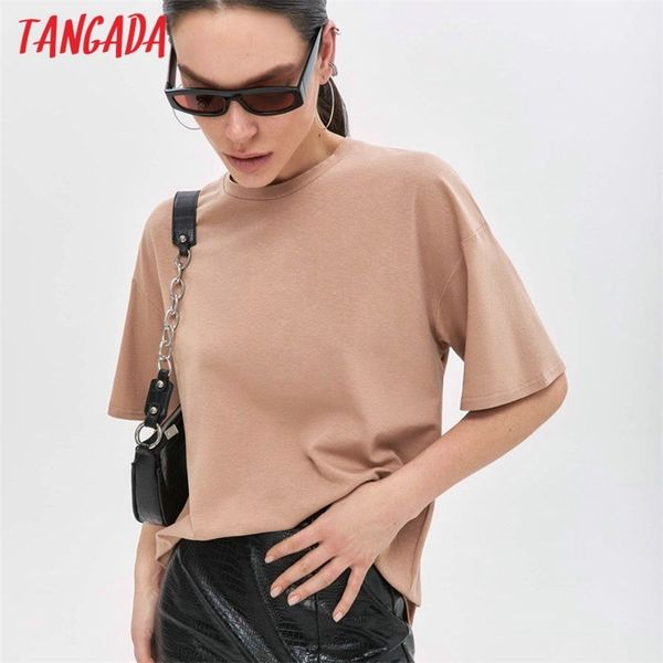 tangada women purple oversized cotton t shirt short sleeve ladies casual tee street wear 6l25 210708, White
tangada women purple oversized cotton t shirt short sleeve ladies casual tee street wear 6l25 210708, White