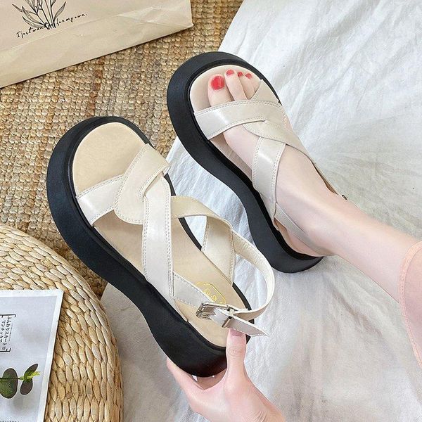 sandals chunky women leather platform flats ankle buckle straps ladies summer beach casual shoes handmade, Black
sandals chunky women leather platform flats ankle buckle straps ladies summer beach casual shoes handmade, Black