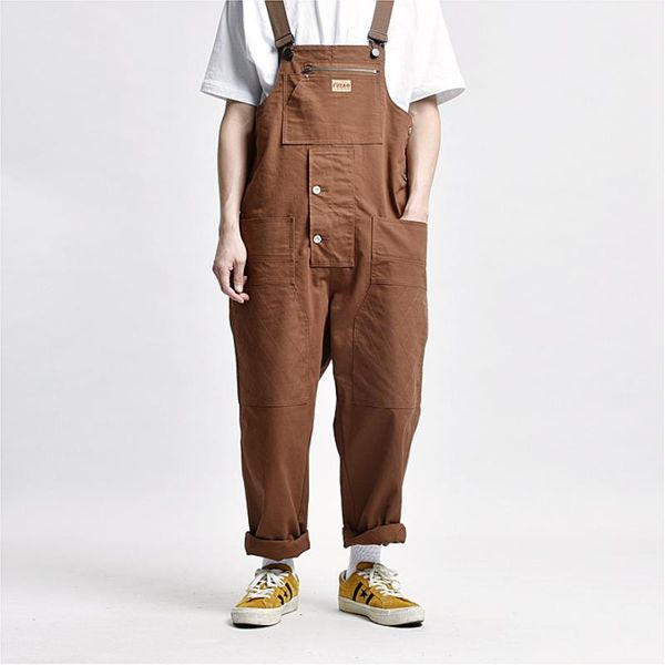 men's pants tooling tide brand jumpsuit suspenders european and american style multi-pocket overalls, Black
men's pants tooling tide brand jumpsuit suspenders european and american style multi-pocket overalls, Black