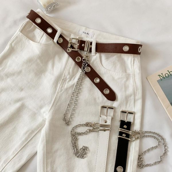 belts adjustable women punk style female strap pu leather buckle belt waistband metal double with jeans, Black;brown
belts adjustable women punk style female strap pu leather buckle belt waistband metal double with jeans, Black;brown