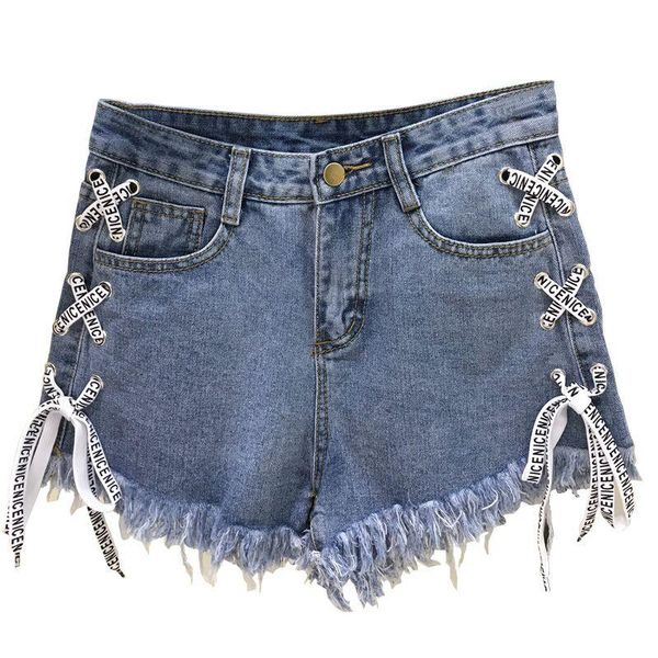women's shorts summer wild female blue denim 2021 fashion women worn high waist loose plus size 5xl bandage jeans jia278, White;black
women's shorts summer wild female blue denim 2021 fashion women worn high waist loose plus size 5xl bandage jeans jia278, White;black