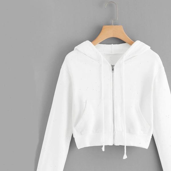 hoodies women solid long sleeve zipper pocket shirt hooded blusas mujer de moda graphic, White
hoodies women solid long sleeve zipper pocket shirt hooded blusas mujer de moda graphic, White