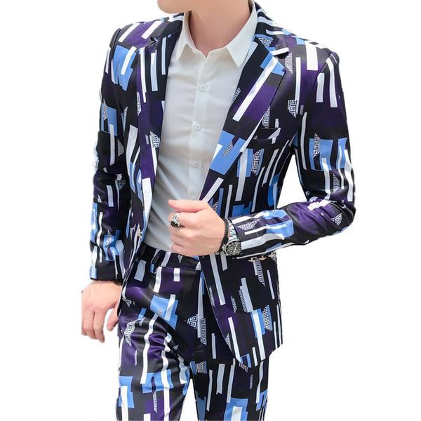 men's suits & blazers 2021 fashion casual boutique suit 2 pieces set / male printed business jacket coat pants trousers, White;black
men's suits & blazers 2021 fashion casual boutique suit 2 pieces set / male printed business jacket coat pants trousers, White;black