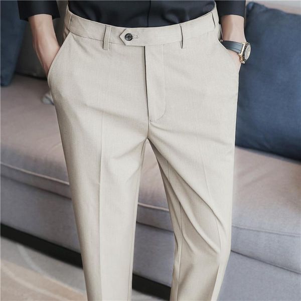 men's suits & blazers lightly cooked style live broadcast trousers with invisible stretch waistband good casual slim, White;black
men's suits & blazers lightly cooked style live broadcast trousers with invisible stretch waistband good casual slim, White;black