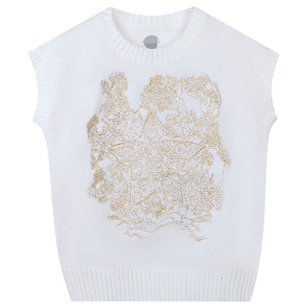 1106 2022 spring autumn brand same style sweater sleeveless crew neck white pullover fashion womens clothes womens mingmei, White;black
1106 2022 spring autumn brand same style sweater sleeveless crew neck white pullover fashion womens clothes womens mingmei, White;black