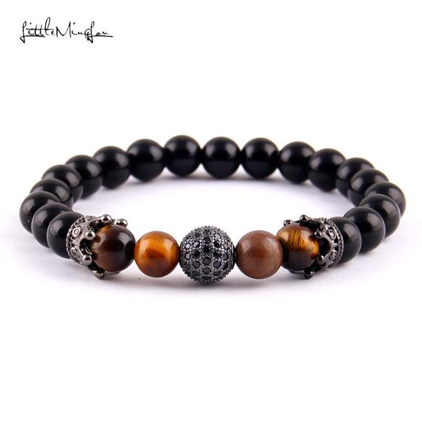 charm bracelets little minglou luxury pave black zircon ball & crown 8mm bead men bangles for women jewelry, Golden;silver
charm bracelets little minglou luxury pave black zircon ball & crown 8mm bead men bangles for women jewelry, Golden;silver