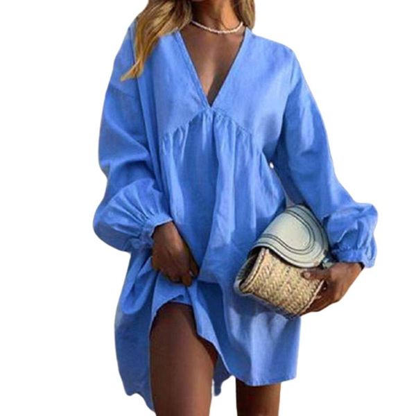 casual dresses 2021 autumn cotton and linen women's dress stitching pleated v-neck long-sleeved loose midi, Black;gray
casual dresses 2021 autumn cotton and linen women's dress stitching pleated v-neck long-sleeved loose midi, Black;gray
