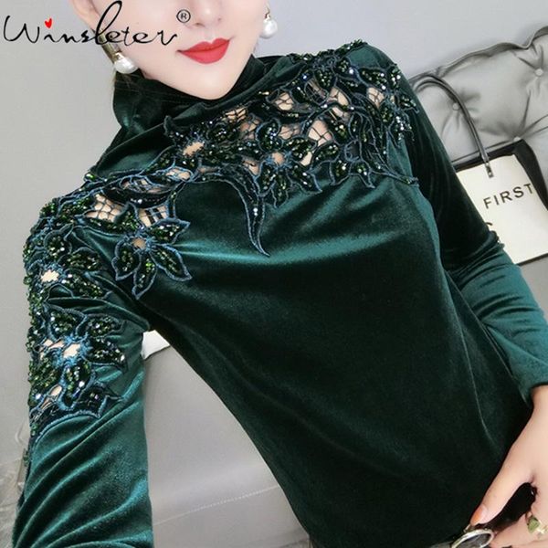 women's t-shirt spring fall pleuche european clothes girls turtleneck beads hollow out women long sleeve tees 2021 t11907a, White
women's t-shirt spring fall pleuche european clothes girls turtleneck beads hollow out women long sleeve tees 2021 t11907a, White