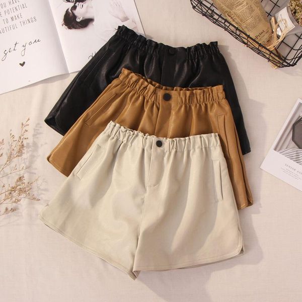 women's shorts plus size 5xl pu leather women autumn winter thin washed black khaki short femme wide leg c4835, White;black
women's shorts plus size 5xl pu leather women autumn winter thin washed black khaki short femme wide leg c4835, White;black