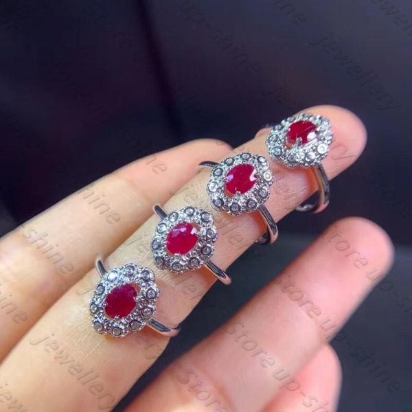 cluster rings selling style natural pigeon blood ruby ring 925 silver women's simple and elegant, Golden;silver
cluster rings selling style natural pigeon blood ruby ring 925 silver women's simple and elegant, Golden;silver