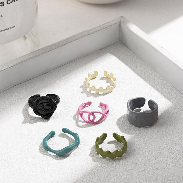 cluster rings fashion irregular metal hand-painted for women girls korea geometric multicolor stacking party jewelry, Golden;silver
cluster rings fashion irregular metal hand-painted for women girls korea geometric multicolor stacking party jewelry, Golden;silver