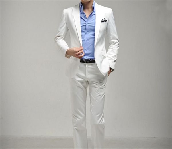 men's suits & blazers suit men wedding summer white grooms tuxedos 2 pieces mens slim fit beach groomsmen (jacket+pant), White;black
men's suits & blazers suit men wedding summer white grooms tuxedos 2 pieces mens slim fit beach groomsmen (jacket+pant), White;black