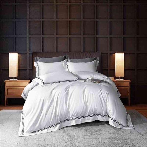 luxury l 100%cotton soft duvet cover with embroidery trim white grey king size 4/6pcs bedding set bed sheet pillowcase
luxury l 100%cotton soft duvet cover with embroidery trim white grey king size 4/6pcs bedding set bed sheet pillowcase